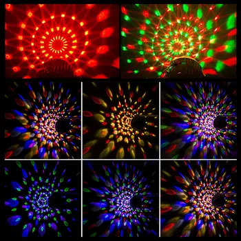 SUNYIMA Sunet Activat de Rotație Minge Disco DJ Petrecere, Lumini de Scena Crystal LED-uri Colorate Lumina Cu Telecomanda
