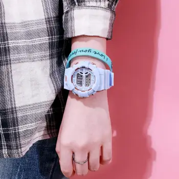 Moda Ceas Digital pentru Femei Barbati Copii 24 de ore Electronic LED Ceas Silicon Curea Sport Ceas cu Bratara reloj mujer