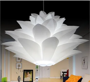 Flori de crin lampă pandantiv lumini material de PVC cu diametrul de 40/50/60 cm lotus DIY lampshape dormitor/magazine de fixare lumina LED-uri