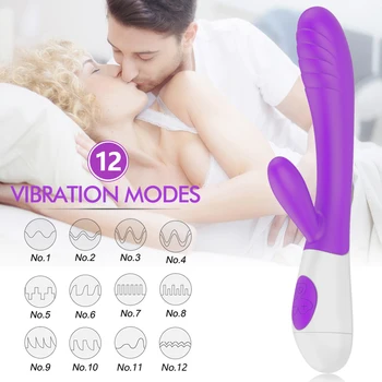 Reîncărcabilă Rabbit Vibrator Upgrade Jucarii Sexuale pentru Femei Dildo Vibrator Vagin Masaj Orgasm Clitoris stimulator Produse pentru Adulți