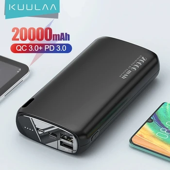 KUULAA Power Bank 20000mAh Portabil de Încărcare Poverbank Telefon Mobil Acumulator Extern Incarcator Powerbank 20000 mAh pentru Xiaomi Mi