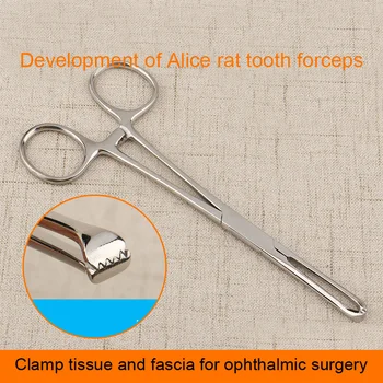 Dublu Pleoapei Rat dinte forcepsul din oțel inoxidabil pentru instrumente oftalmice instrument de țesut clemă rat dinte forceps, extracție cu cleștele