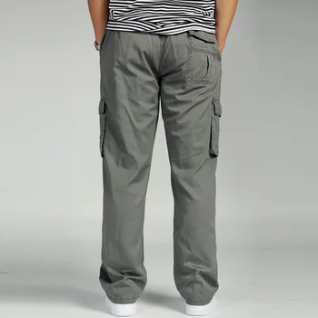 De vară pentru Bărbați de Înaltă Talie Pantaloni Elastic Plus Dimensiunea Îmbrăcăminte 6XL Cargo Pant Barbati de Multe Buzunare Largi Pantalonii de Muncă de sex Masculin Pantaloni Drepte