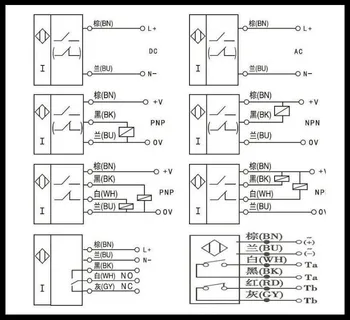 2 buc/Lot LJC18A3-B-Z/M18 BX DC6-36V 3 fire NPN NU 10mm Distanta de Capacitate Comutatorul de Proximitate Senzor de Brand Nou