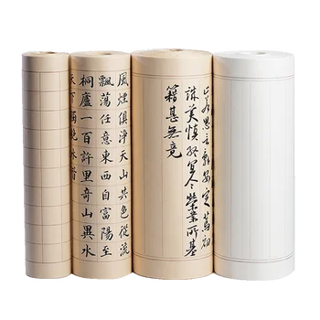 Jumătate Coapte Xuan Hârtie Caligrafie Chineză Hârtie cu Grile Îngroșa Bambus Chinezesc Pastă de Hârtie Xuan pentru Incepatori Riisipaperi