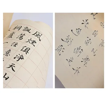 Jumătate Coapte Xuan Hârtie Caligrafie Chineză Hârtie cu Grile Îngroșa Bambus Chinezesc Pastă de Hârtie Xuan pentru Incepatori Riisipaperi