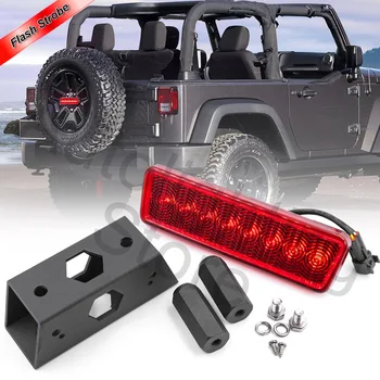 1buc Stroboscop LED Treia Lampa de Frână Pentru 07-17 Jeep Wrangler JK W/roata de rezerva Muntele Rosu Culoare Lumina Coada