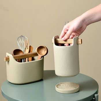 Ceramica Bețigașele Titularul Acasă Multifunctional Nordic Desktop Bucătărie Creativ Portabil Decor Bețigașele Coș Instrument De Stocare