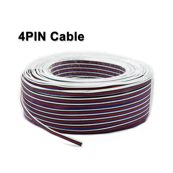 4PIN Cablu,10m,20AWG 18AWG Sârmă,pentru 2835 3528 5050 RGB Benzi cu LED-uri,Tensiune Scăzută,DC12/24V,Benzi cu LED-uri de lumină,de Iluminat Liniare,Rigide bar