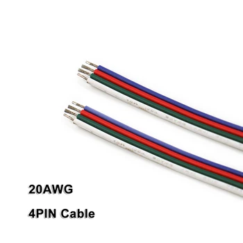 4PIN Cablu,10m,20AWG 18AWG Sârmă,pentru 2835 3528 5050 RGB Benzi cu LED-uri,Tensiune Scăzută,DC12/24V,Benzi cu LED-uri de lumină,de Iluminat Liniare,Rigide bar