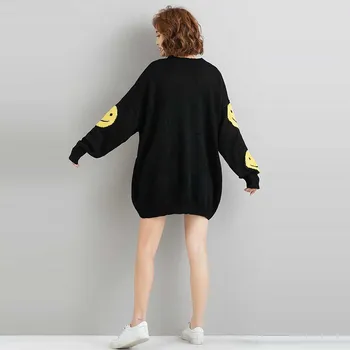 -O bucată de îmbrăcăminte pentru Femei Smiley imprimare Pulover 2020 Toamna Iarna Plus dimensiunea Vrac Leneș pulover tricot top de sex Feminin pulover Pulover