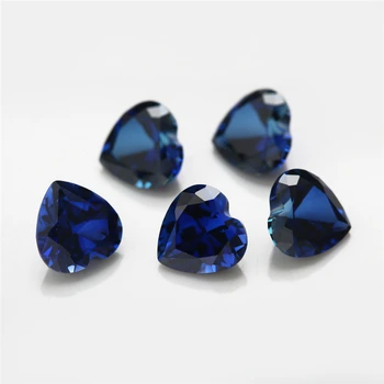 Dimensiunea 3x3mm~8x8mm 34# de Piatră în Formă de Inimă Albastră Corindon Sintetic Pietre de Piatră Pentru bijuterii