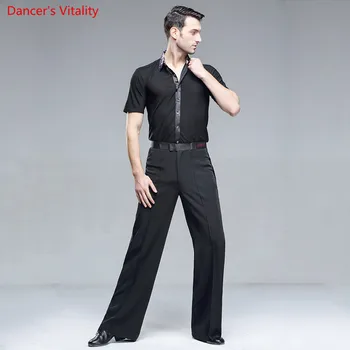 Oamenii latină Dans Pantaloni de Dans Pantaloni Barbati Standard Rumba / Samba / Tango, Cha Cha / Jazz Dans Practică Costume