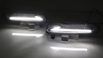 1 Pereche DLR Auto LED Daytime Running Light Lumină de conducere galbene rândul său, lampa de Ceață Pentru Toyota Yaris 2017 2018 2019