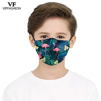 VIP MODA Reutilizabile Copii de Desene animate Drăguț Pm 2,5 Masca Floral Roz Acuarelă Respirabil Windproof Praf-dovada de Copil, Masca de Fata