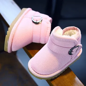 Copii Cizme de Zapada iarna se Ingroase Bumbac Pantofi Baieti Fata Impermeabil anti-alunecare Glezna Cizme Piele de Copil Cizme de Moda pentru copii fata de barca