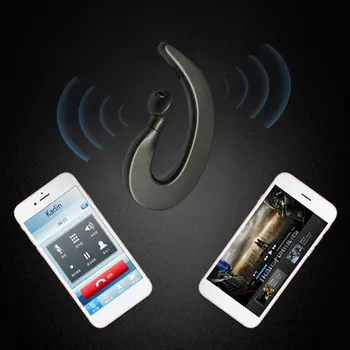 Căști fără fir Bluetooth Stereo cu Conducție Osoasă Căști cu Microfon la Ureche Cârlig Căști Ușoare Sport