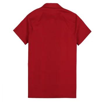 Cu Dungi verticale Camasa Barbati Designer de Tricouri Roșii cu Maneci Scurte Camiseta Retro Hombre Bowling Buton-Jos Rochia Tricouri Barbati din Bumbac