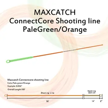 Maximumcatch ConnectCore Fotografiere Linie 100ft 20/30lb Plutitoare Greutatea Înainte Zbura de Pescuit Linie cu 2 Bucle Sudate