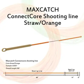 Maximumcatch ConnectCore Fotografiere Linie 100ft 20/30lb Plutitoare Greutatea Înainte Zbura de Pescuit Linie cu 2 Bucle Sudate