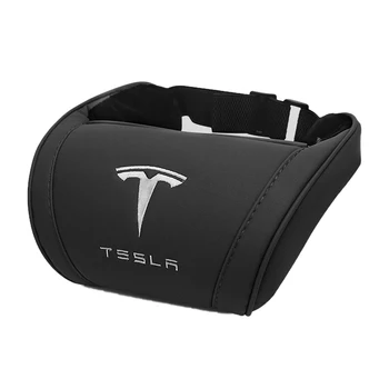 Tetiera Scaunului din Piele Cap de Perna Lombara Gât de Îngrijire a Sprijini Modificarea Perna Pentru Tesla Model 3 Model S ModelX Accesorii auto