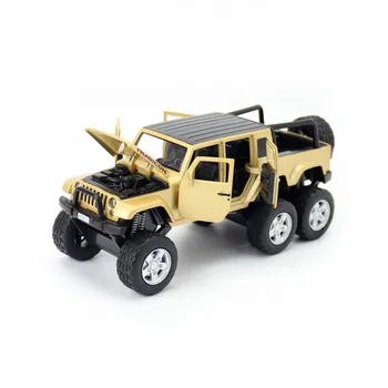 1:32 Scară Turnat Sub Presiune, Metal Model De Jucărie Jeep Wrangler Off Road Camion Monstru De Sunet Și Lumină, Mașină De Învățământ Colecție Cadou Pentru Copil