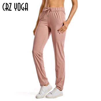 CRZ Femei de YOGA Stretch Lounge pantaloni de Trening Cordon de Călătorie Formare Atletic Pantaloni cu Buzunare