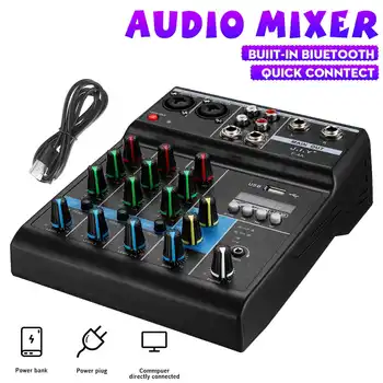 4 Canale Audio Profesionale, Mixer DJ Controler bluetooth 5.0 USB Computer de Reverberație Etapă Lifeshow Consolă de Amestecare
