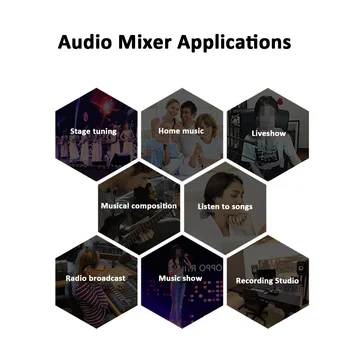 4 Canale Audio Profesionale, Mixer DJ Controler bluetooth 5.0 USB Computer de Reverberație Etapă Lifeshow Consolă de Amestecare