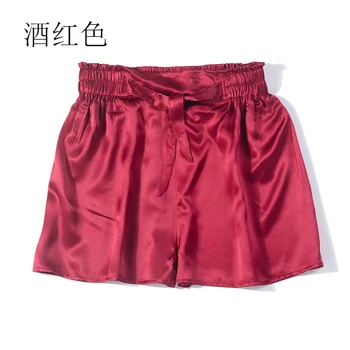 Mătase naturală Mătase Grea Femei pantaloni Scurti culori solide cu centură talie în 5 culori pentru o mărime JN432