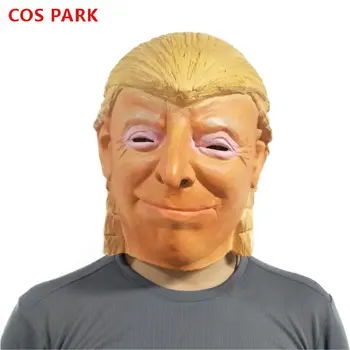 Halloween Deluxe Președintele Latex Cap Plin Donald Trump Masca De Păr De Aur Spoof Președintele Masca Pentru Petrecere