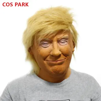 Halloween Deluxe Președintele Latex Cap Plin Donald Trump Masca De Păr De Aur Spoof Președintele Masca Pentru Petrecere