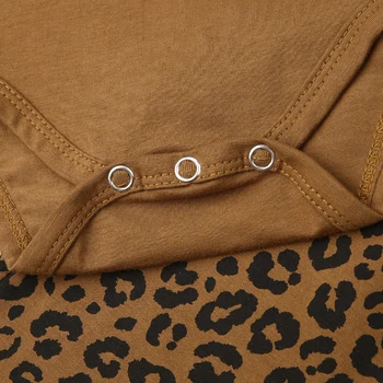 Brand De Îmbrăcăminte Nou-Născuți Seturi Copilul Copil Fată Băiat Maneca Lunga Body Topuri + Volane Leopard Pantaloni Haine Toamna Iarna Pânză