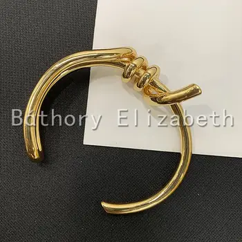 Elizabety Tie Knot Cuff Brățară De Aur De Culoare Poftă De Mâncare Simplu Deschis Brățară Bratari Pentru Femei Bijuterii Cadou Pulseiras