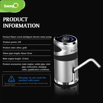 SaengQ Acasă Sticla de Apa Pompa de Încărcare USB Automate de Apă Potabilă, Pompe Electrice Portabile, Dozator de Apa, Sticla de Apa Comutator
