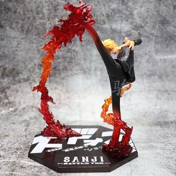 Anime One Piece Figurina Sanji PVC Modelul de Acțiune de Luptă Versiune Demon Vânt Picioare Băieți Cadou Decor Acasă Papusa Jucării Cosplay Sanji 17cm