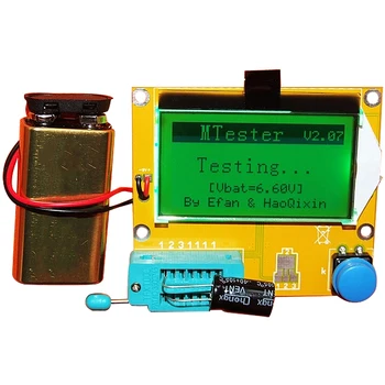 1buc ESR-T4M328 Digitală pe Tranzistor Tester Diode Triodă Capacitate ESR Metru Pentru MOS/PNP/NPN LCR 12864 Ecran LCD