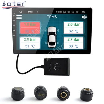 Aotsr Built-in și Externe TPMS Mașină de Monitorizare a Presiunii în Anvelope Sistemul de Auto 4 Senzor Extern Sistem de Alarmă pentru a Îmbunătăți Eficiența consumului de Combustibil
