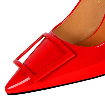 Piața Cataramă Moda OL Office Shoes 2021 Noi Femei Concis Piele de Brevet Superficial Pantofi cu Toc inalt, a Subliniat Toe Pompe de Femei