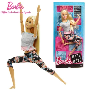 Jocuri Barbie originale Gimnastica Yoga Sport Papusa Barbie Toate Articulațiile Muta Papusa Jucărie de Învățământ Fata Ziua de Crăciun Jucării Cadou DHL81