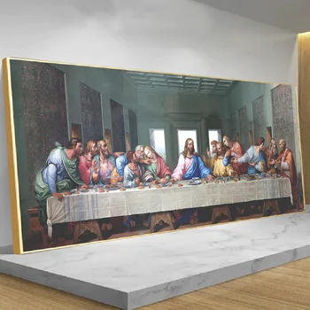 Da Vinci, Celebrul Tablou Canvas Print Reproducerea Cina Cea De Taină Pictură În Ulei De Postere Si Printuri De Arta De Perete Decor Cuadros Imagine
