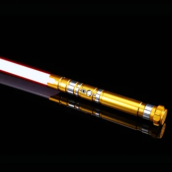 CIELTAN RGB Sabia Grea Duel 1 Inch Lama Cu 6 Seturi Soundfonts Și 12 Tipuri de Lumină Jucării FOC Blaster de Blocare-Up Sabie TS012