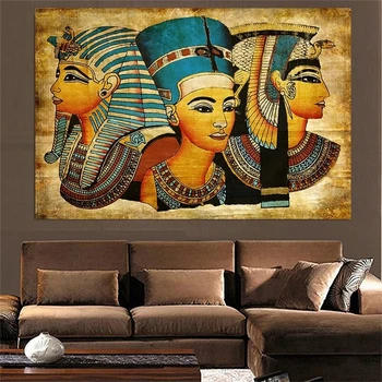 Africa Egiptul Antic Femeile Panza Pictura Postere si Printuri Poze de Perete pentru Camera de zi Decor Acasă Cuadros