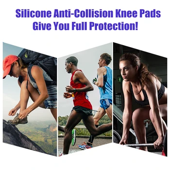 Fitness Rulează Suport Pentru Genunchi Sală De Sport Relief Artrita Bretele Kneepad Elastice Din Nylon Silicon Căptușit Compression Knee Pad Maneca