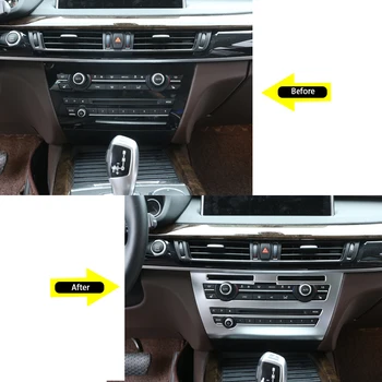 ABS Cromat Pentru BMW X5 F15-2018 ABS Masina Consola centrala Volumul de Aer Condiționat de Cadru Panou Ornamental Accesorii