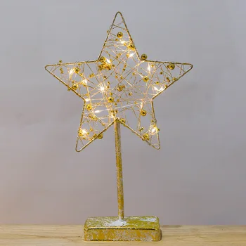 Pomul De Crăciun Star Formă De Om De Zăpadă De Crăciun Fier De Iluminat Cu Led Decor Decor De Crăciun Creative Ornament Decor Acasă Fw18
