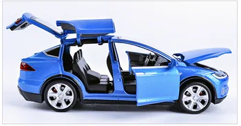 Tesla MODEL X Aliaj Model de Masina Diecasts & de Jucărie Vehicule de Jucărie Mașini de Transport Gratuit Copil Jucării Pentru Copii Cadouri pentru un Băiat Jucărie Nouă, 1:32