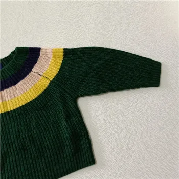 BOBOZONE verde curcubeu Pulover pentru copii băieți fete pulover de iarna