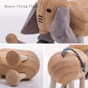 Modern, simplu de creatie accesorii pentru casa elefant animale din lemn mobilier dormitor decoratiuni ornamente de dimensiuni mici copii drăguț