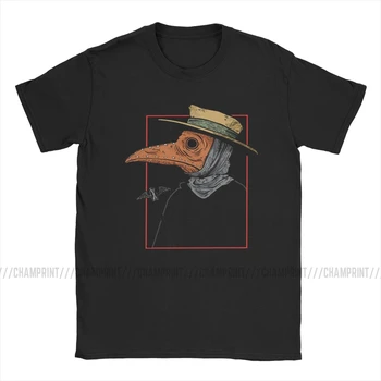 Steampunk Groază Ciuma Doctor Barbati Tricouri Moartea Neagră Pasăre Masca De Epocă Tricouri Maneca Scurta O Gât T-Shirt Bumbac Idee De Cadou Topuri